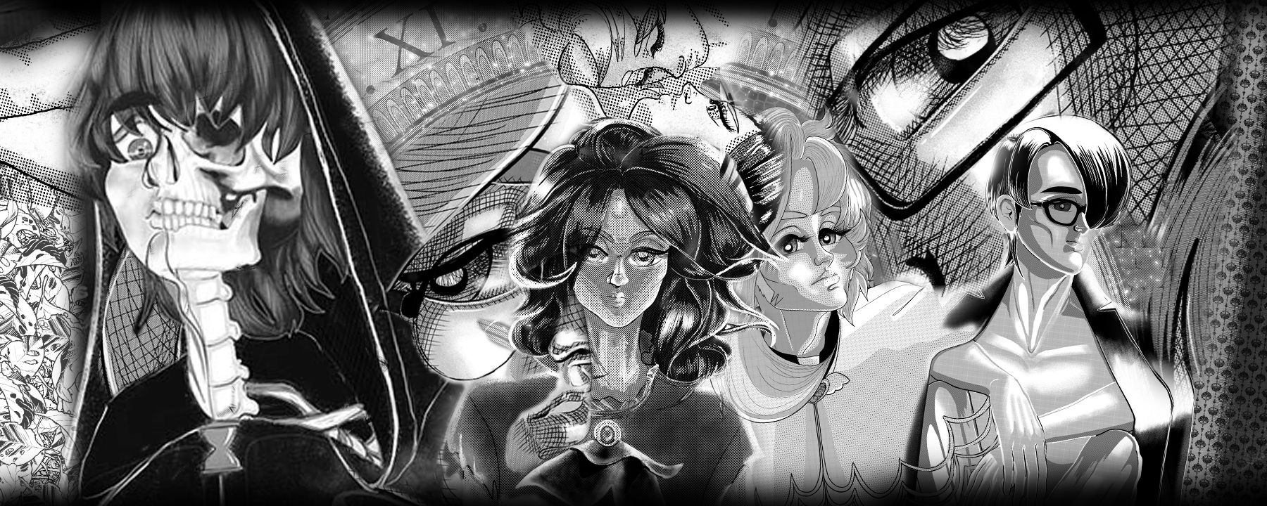 Collage of original works by Xexilia O. Shadows
